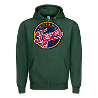 Sports Green indiana,team,fever Zipper Hoodie - DesignPulse