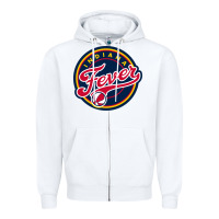 White indiana,team,fever Zipper Hoodie - DesignPulse