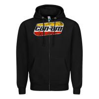 Black CANAM Vintage Original ATV UTV off road Gift Long Sleeve Zipper Hoodie - DesignPulse