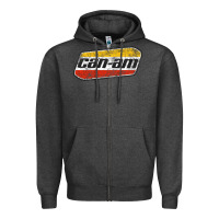 Charcoal Heather CANAM Vintage Original ATV UTV off road Gift Long Sleeve Zipper Hoodie - DesignPulse