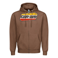 Chestnut CANAM Vintage Original ATV UTV off road Gift Long Sleeve Zipper Hoodie - DesignPulse