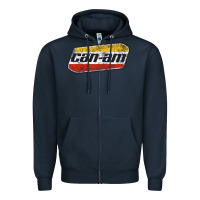 Navy CANAM Vintage Original ATV UTV off road Gift Long Sleeve Zipper Hoodie - DesignPulse