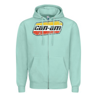 Seafoam CANAM Vintage Original ATV UTV off road Gift Long Sleeve Zipper Hoodie - DesignPulse