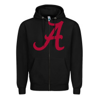 Black -alabama athletics Zipper Hoodie - DesignPulse