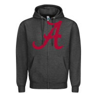 Charcoal Heather -alabama athletics Zipper Hoodie - DesignPulse