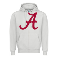 Dove Grey -alabama athletics Zipper Hoodie - DesignPulse