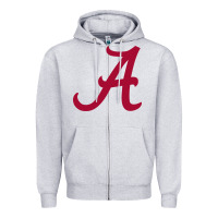 Heather Grey -alabama athletics Zipper Hoodie - DesignPulse