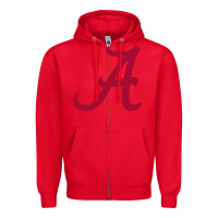 Red -alabama athletics Zipper Hoodie - DesignPulse