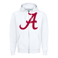 White -alabama athletics Zipper Hoodie - DesignPulse