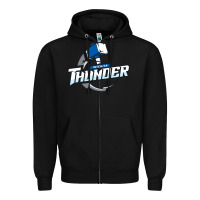 Black wichita thunder Zipper Hoodie - DesignPulse