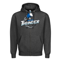 Charcoal Heather wichita thunder Zipper Hoodie - DesignPulse