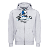 Heather Grey wichita thunder Zipper Hoodie - DesignPulse