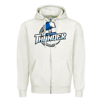 Oatmeal Heather wichita thunder Zipper Hoodie - DesignPulse