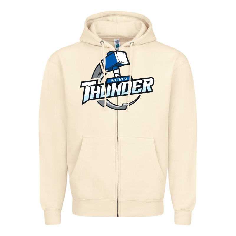 Wichita Thunder Zipper Hoodie by DesignPulse | Teevron