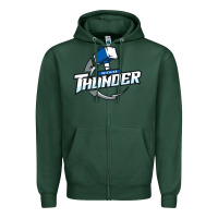 Sports Green wichita thunder Zipper Hoodie - DesignPulse