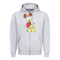 Heather Grey odie the dog gift Zipper Hoodie - DesignPulse