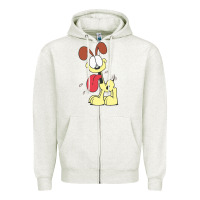 Oatmeal Heather odie the dog gift Zipper Hoodie - DesignPulse