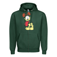 Sports Green odie the dog gift Zipper Hoodie - DesignPulse
