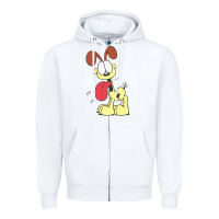 White odie the dog gift Zipper Hoodie - DesignPulse