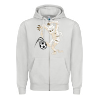 Dove Grey funny halloween soccer ball Zipper Hoodie - DesignPulse