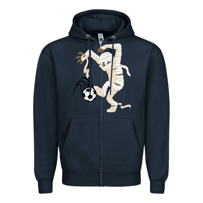 Funny Halloween Soccer Ball Zipper Hoodie by DesignPulse | Teevron