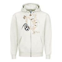Oatmeal Heather funny halloween soccer ball Zipper Hoodie - DesignPulse