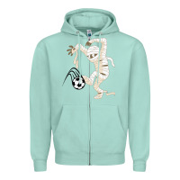 Seafoam funny halloween soccer ball Zipper Hoodie - DesignPulse