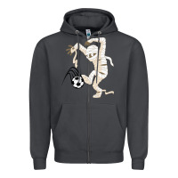 Smoke funny halloween soccer ball Zipper Hoodie - DesignPulse