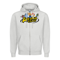 Dove Grey awa na awa ni clubs Zipper Hoodie - DesignPulse