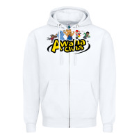 White awa na awa ni clubs Zipper Hoodie - DesignPulse