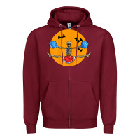 Burgundy cheerleading skeleton halloween cheer skeleton cheerleader t shirt Zipper Hoodie - DesignPulse