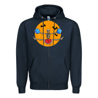 Navy cheerleading skeleton halloween cheer skeleton cheerleader t shirt Zipper Hoodie - DesignPulse
