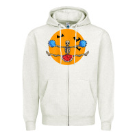 Oatmeal Heather cheerleading skeleton halloween cheer skeleton cheerleader t shirt Zipper Hoodie - DesignPulse