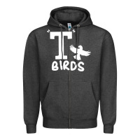 Charcoal Heather t birds greaser thunderbirds 1970s t birds pullover hoodie Zipper Hoodie - DesignPulse