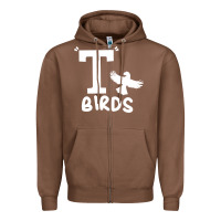 Chestnut t birds greaser thunderbirds 1970s t birds pullover hoodie Zipper Hoodie - DesignPulse