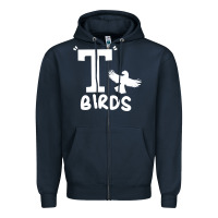 Navy t birds greaser thunderbirds 1970s t birds pullover hoodie Zipper Hoodie - DesignPulse