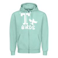 Seafoam t birds greaser thunderbirds 1970s t birds pullover hoodie Zipper Hoodie - DesignPulse