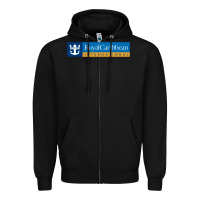 Black Royal Caribbean International Zipper Hoodie - DesignPulse