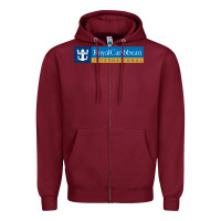 Burgundy Royal Caribbean International Zipper Hoodie - DesignPulse