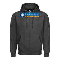 Charcoal Heather Royal Caribbean International Zipper Hoodie - DesignPulse