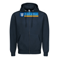 Navy Royal Caribbean International Zipper Hoodie - DesignPulse
