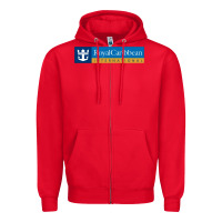 Red Royal Caribbean International Zipper Hoodie - DesignPulse