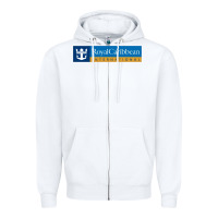 White Royal Caribbean International Zipper Hoodie - DesignPulse