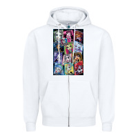 White monster high character Zipper Hoodie - DesignPulse
