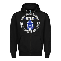 Black senior master sergeant retired air force retirement gifts t shirt Zipper Hoodie - DesignPulse