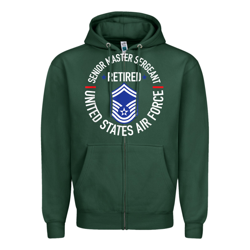 Senior Master Sergeant Retired Air Force Retirement Gifts T Shirt Zipper Hoodie by DesignPulse | Teevron