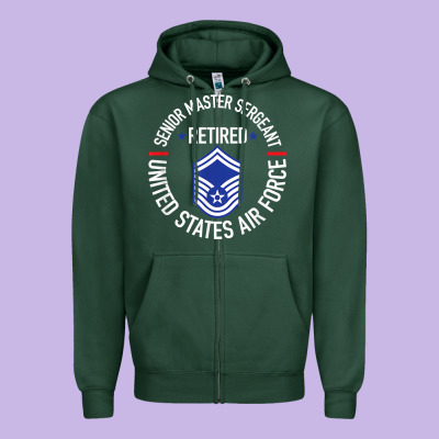 Senior Master Sergeant Retired Air Force Retirement Gifts T Shirt Zipper Hoodie Designed By Designpulse