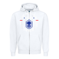 White senior master sergeant retired air force retirement gifts t shirt Zipper Hoodie - DesignPulse