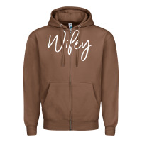 Chestnut wifey sweat(b) Zipper Hoodie - DesignPulse