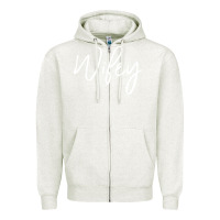 Oatmeal Heather wifey sweat(b) Zipper Hoodie - DesignPulse